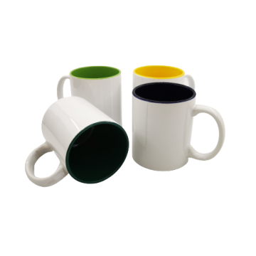 Tazas de sublimación de cerámica de color más vendida en color de 350 ml Tazas de sublimación de cerámica con logotipo